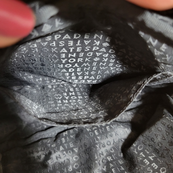 KATE SPADE Grey Street Mindy black pebbled leather tassel crossbody camera bag - Picture 4 of 10